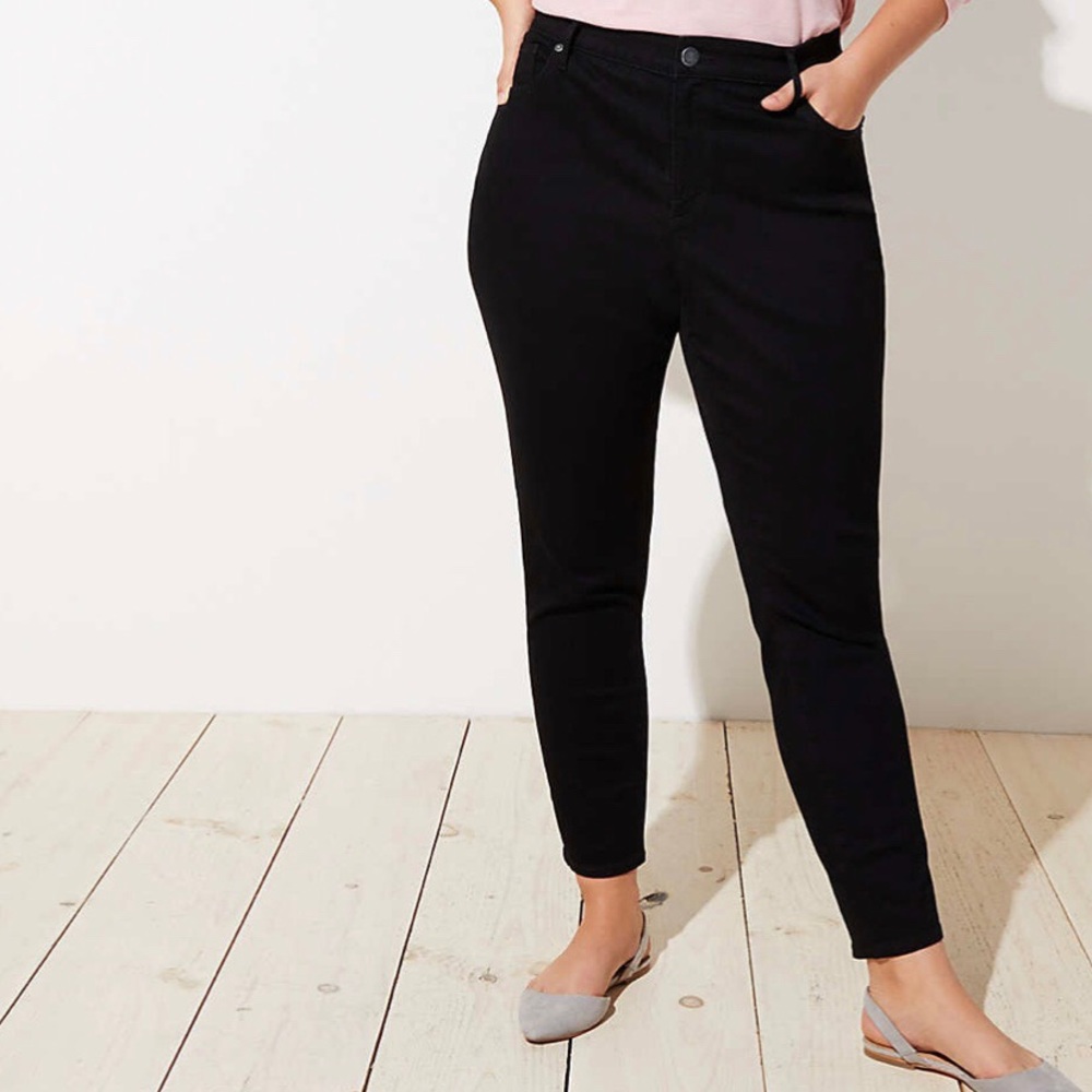 LOFT High Waisted Skinny Jeans- Plus Size